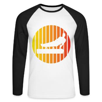 Gymnastics Gymnastics Gymnastics Gymnastics - Unisex Long Sleeve Baseball T-Shirt - white/black - Front - Nik (191cm)