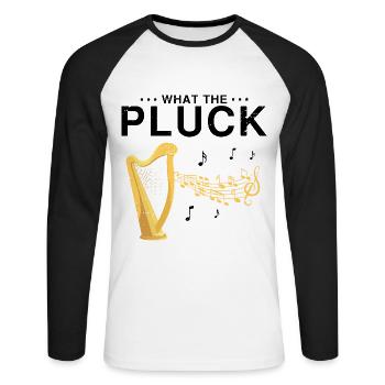 Conceptions de joueurs de harpe pour les conceptions de joueurs de harpe - T-shirt baseball manches longues Homme - blanc/noir - Devant - Nik (191cm)