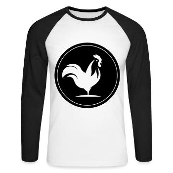 Hahn Animal Circle - Unisex Long Sleeve Baseball T-Shirt - white/black - Front - Nik (191cm)