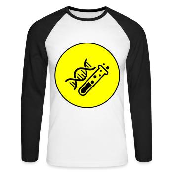 Test tube chemistry - Unisex Long Sleeve Baseball T-Shirt - white/black - Front - Nik (191cm)