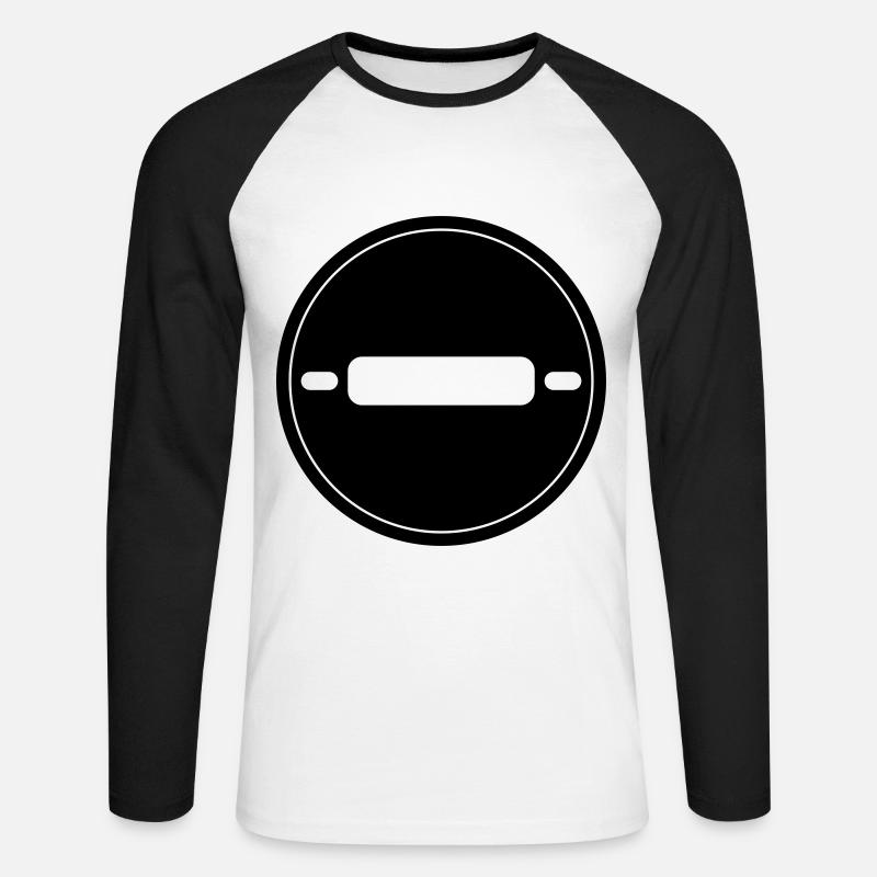 Küchenrolle Backen Nudelholz - Unisex Baseballshirt langarm - Weiß/Schwarz