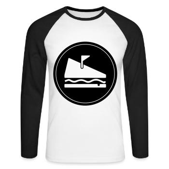 Sandwich Food - Unisex Baseballshirt langarm - Weiß/Schwarz - Vorne - Nik (191cm)
