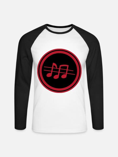 Music sheet music - Unisex Long Sleeve Baseball T-Shirt - white/black