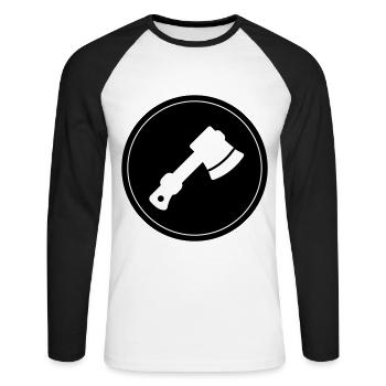 Piolet circulaire d’équipement d’escalade - T-shirt baseball manches longues Homme - blanc/noir - Devant - Nik (191cm)