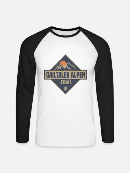 gailtaler alpen - Unisex Baseballshirt langarm - Weiß/Schwarz