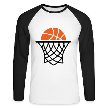 Basketball Basketball Players - Unisex Long Sleeve Baseball T-Shirt - white/black - Front - Nik (191cm)