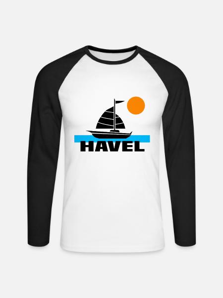 Havel - Unisex Baseballshirt langarm - Weiß/Schwarz
