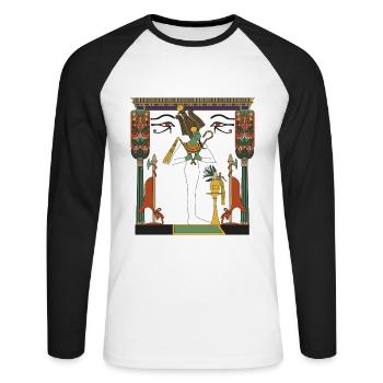 Osiris - Unisex Long Sleeve Baseball T-Shirt - white/black - Front - Nik (191cm)