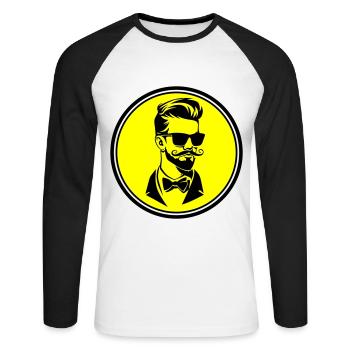 Groom Wedding Cool - Unisex Long Sleeve Baseball T-Shirt - white/black - Front - Nik (191cm)