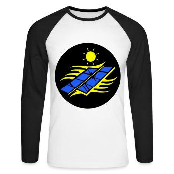 Photovoltaic solar energy - Unisex Long Sleeve Baseball T-Shirt - white/black - Front - Nik (191cm)
