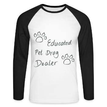 Tierschutz Tierrettung veterinärchirurgie - Unisex Baseballshirt langarm - Weiß/Schwarz - Vorne - Nik (191cm)