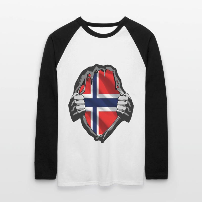 norway cod card cod hunter gift Unisex Long Sleeve Baseball T-Shirt