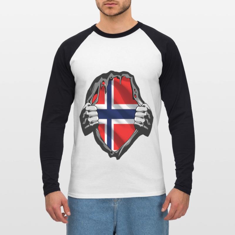 norway cod card cod hunter gift Unisex Long Sleeve Baseball T-Shirt