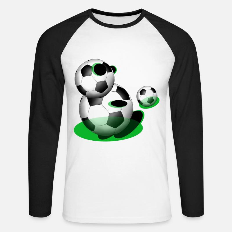 Calciatori Calcio - Maglia da baseball a manica lunga da uomo - bianco/nero