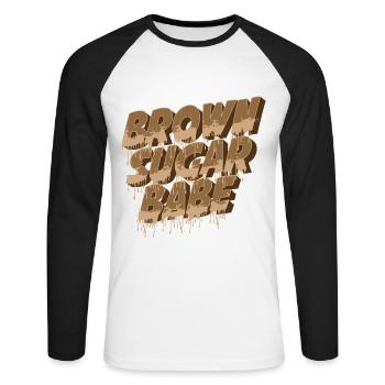 Juneteenth Black History Day Pride Gift - Unisex Long Sleeve Baseball T-Shirt - white/black - Front - Nik (191cm)