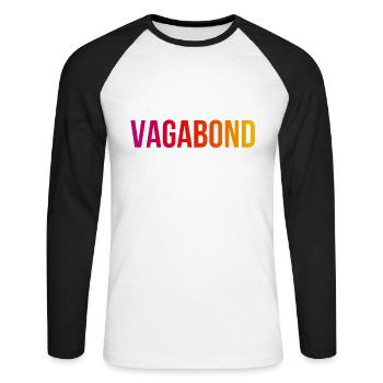 Vagabond - Cool Déclaration drôle - T-shirt baseball manches longues Homme - blanc/noir - Devant - Nik (191cm)