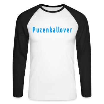 Puzenkallover - Unisex Long Sleeve Baseball T-Shirt - white/black - Front - Nik (191cm)