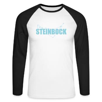 Capricorn Zodiac Sign Capricorn Constellation - Unisex Long Sleeve Baseball T-Shirt - white/black - Front - Nik (191cm)