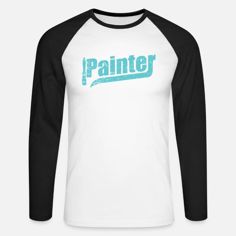 Painter Lackierer Beruf - Unisex Baseballshirt langarm - Weiß/Schwarz