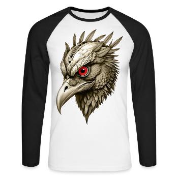The Bird - Unisex Long Sleeve Baseball T-Shirt - white/black - Front - Nik (191cm)