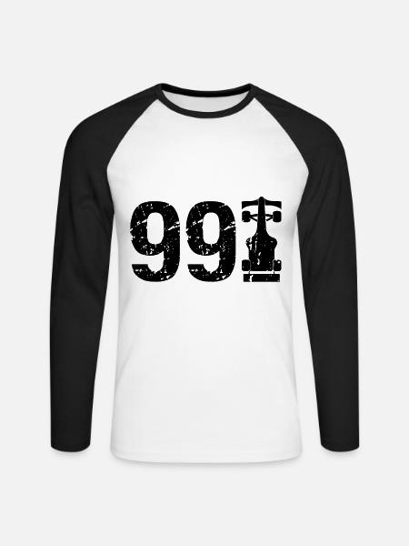 99 Formula Racing Motorsport - Unisex Baseballshirt langarm - Weiß/Schwarz