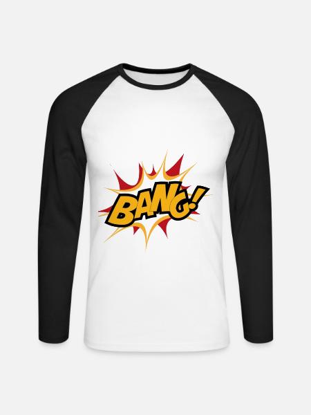 Afraid! - Unisex Long Sleeve Baseball T-Shirt - white/black