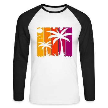 Nicaragua Is My Therapy - Unisex Long Sleeve Baseball T-Shirt - white/black - Front - Nik (191cm)