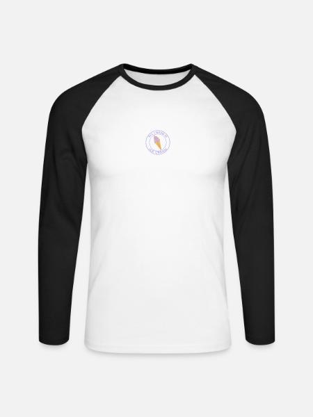 ALLES, WAS ICH BRAUCHE, IST EIS - Unisex Baseballshirt langarm - Weiß/Schwarz
