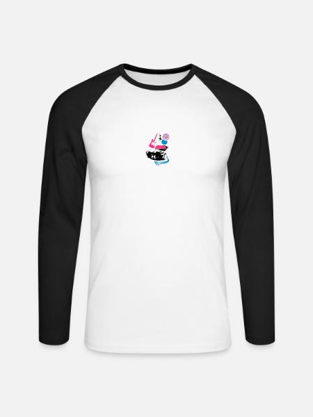 Auto dj Pop-Rock- - Unisex Baseballshirt langarm - Weiß/Schwarz