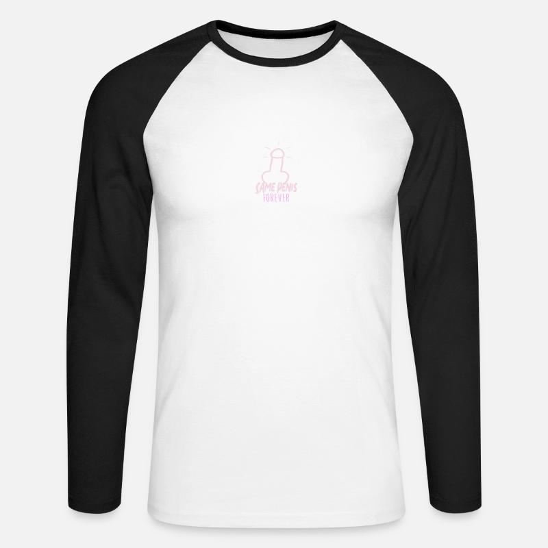 Same Penis Forever Junggesellinnenabschied - Unisex Baseballshirt langarm - Weiß/Schwarz