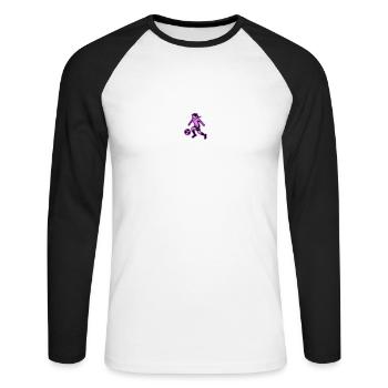 Soccer Woman Soccer Woman - Unisex Long Sleeve Baseball T-Shirt - white/black - Front - Nik (191cm)