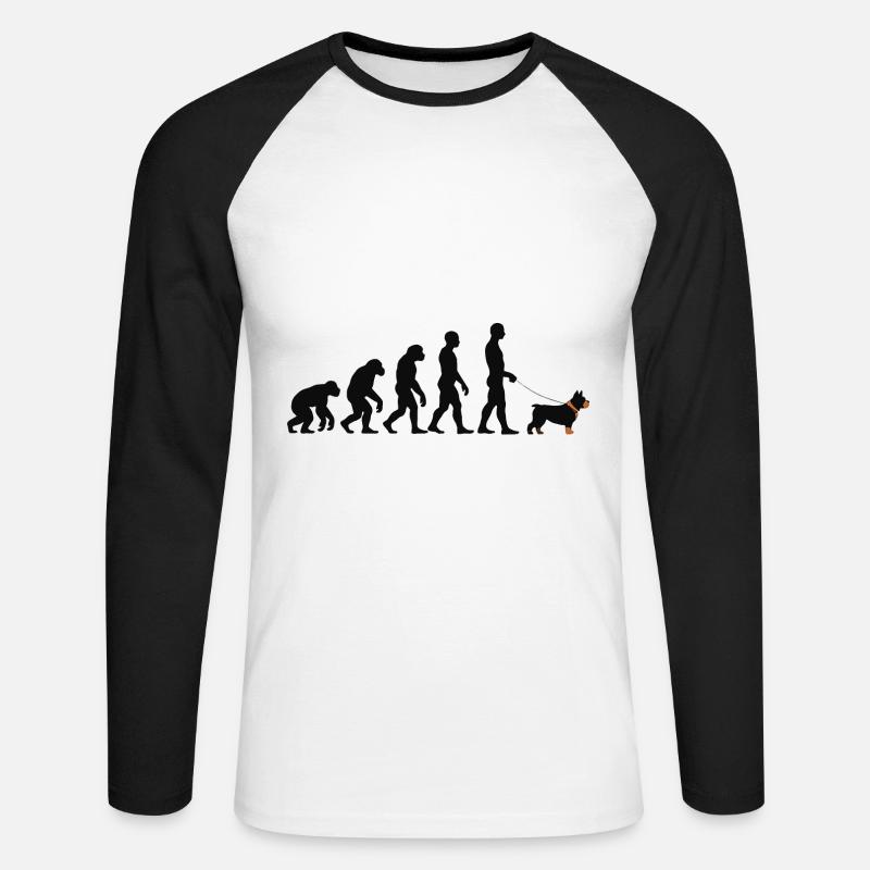 Cane Corso - Unisex Baseballshirt langarm - Weiß/Schwarz