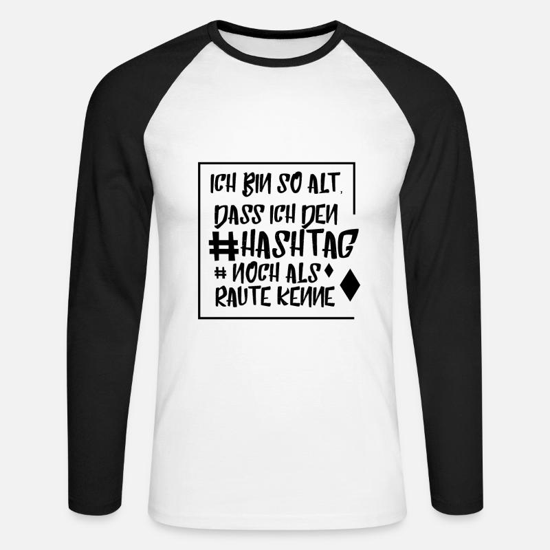 Ich Bin So Alt - Unisex Baseballshirt langarm - Weiß/Schwarz