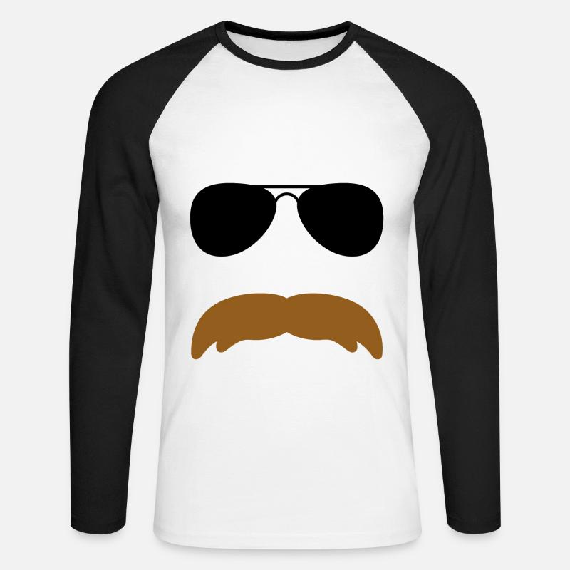 Olaf Schnörrisson - Unisex Baseballshirt langarm - Weiß/Schwarz