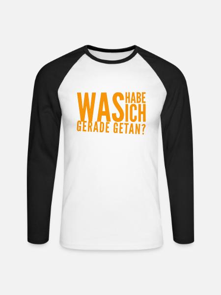 ich kann es nicht fassen - Unisex Baseballshirt langarm - Weiß/Schwarz