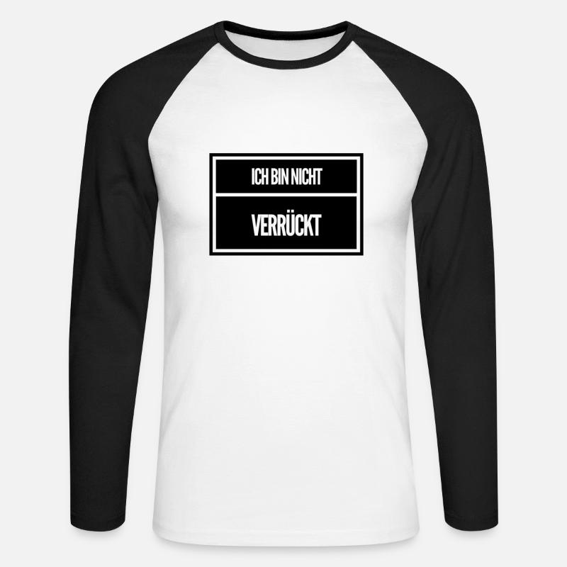 so sieht normal aus - Unisex Baseballshirt langarm - Weiß/Schwarz