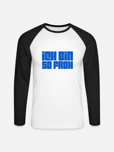 fröhlich - Unisex Baseballshirt langarm - Weiß/Schwarz