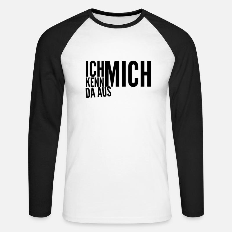 darin bi ich Experte - Unisex Baseballshirt langarm - Weiß/Schwarz