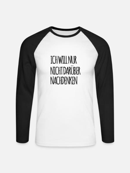 Ignoranz geht immer - Unisex Baseballshirt langarm - Weiß/Schwarz