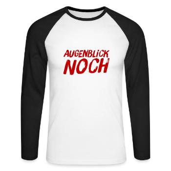 Moment - Unisex Baseballshirt langarm - Weiß/Schwarz - Vorne - Nik (191cm)