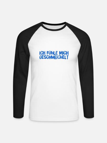wie charmant - Unisex Baseballshirt langarm - Weiß/Schwarz