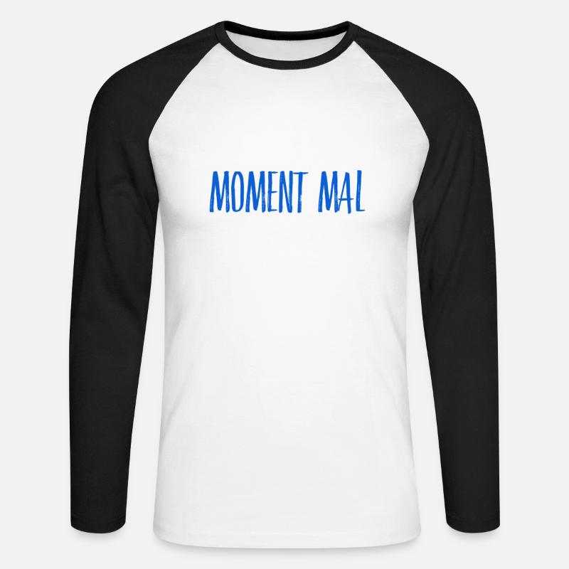 da bin ich kritisch - Unisex Baseballshirt langarm - Weiß/Schwarz