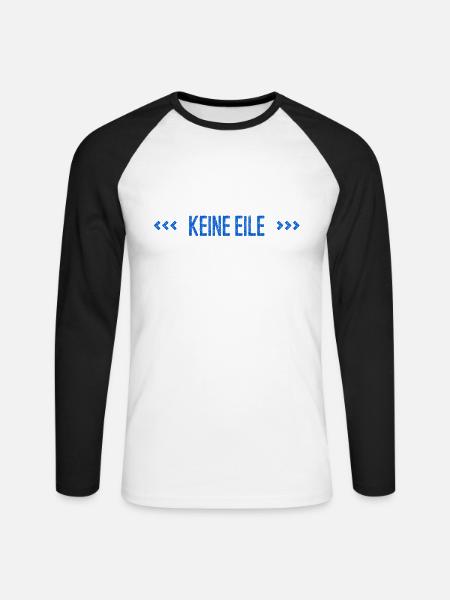 ganz in Ruhe - Unisex Baseballshirt langarm - Weiß/Schwarz