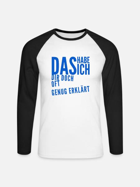 keine Lust mehr - Unisex Baseballshirt langarm - Weiß/Schwarz