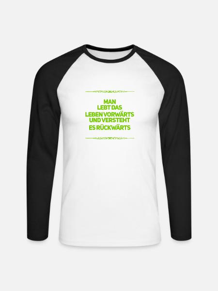 die Weisheit des Alters - Unisex Baseballshirt langarm - Weiß/Schwarz