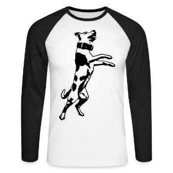 Stafford Jump Vec - T-shirt baseball manches longues Homme - blanc/noir - Devant - Nik (191cm)