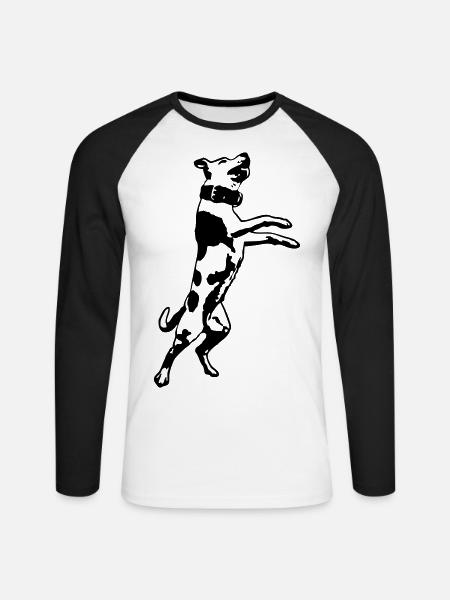 Stafford Jump Vec - Unisex Long Sleeve Baseball T-Shirt - white/black