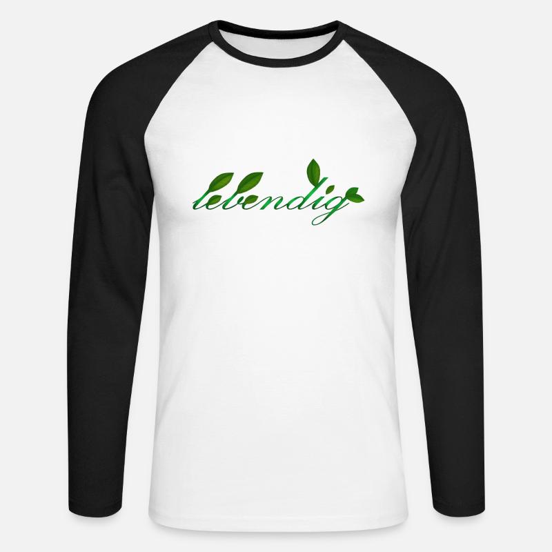 alive - Unisex Long Sleeve Baseball T-Shirt - white/black