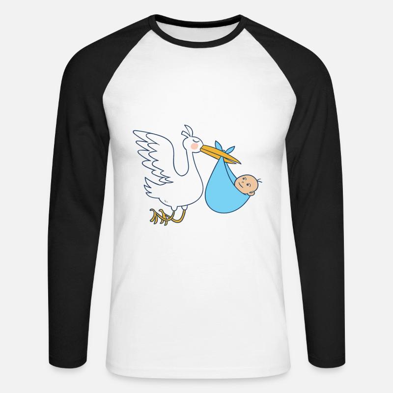 Gaver til jordemødre | Jordemoder jordemoder - Langærmet herre-baseballshirt - hvid/sort