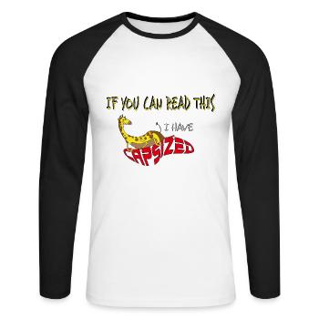 Funny little giraffe - Unisex Long Sleeve Baseball T-Shirt - white/black - Front - Nik (191cm)